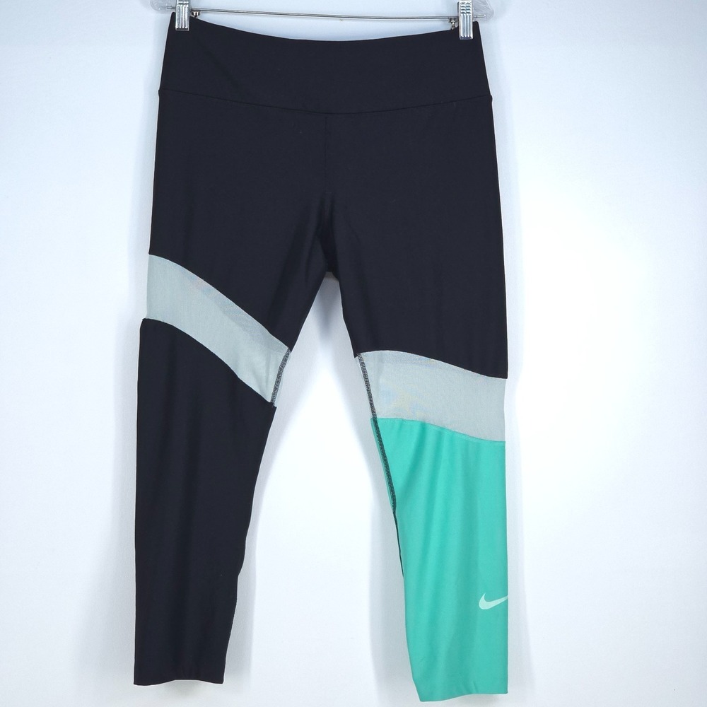 Nike Power Victory Leggings Women's Large Mesh Training‎ Activewear Yoga Running